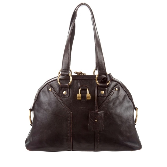 Yves Saint Laurent Muse Chocolate Brown Leather - Picture 2 of 7